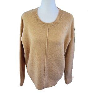 Topshop Tan Confetti Pullover Sweater Soft Cozy Oversized Knit Women's Size 2